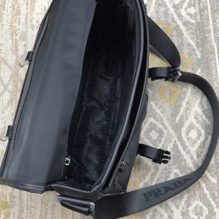 Prada Nylon Messenger Bag Black 32Cm - Image 3