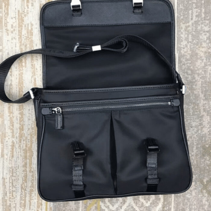 Prada Nylon Messenger Bag Black 32Cm - Image 5
