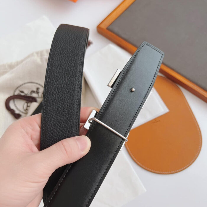 Hermes Touareg Leather Belt Black 38MM - Image 5