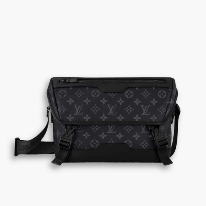 Louis Vuitton Messenger Voyager Monogram Eclipse Bag Black 28cm M12517