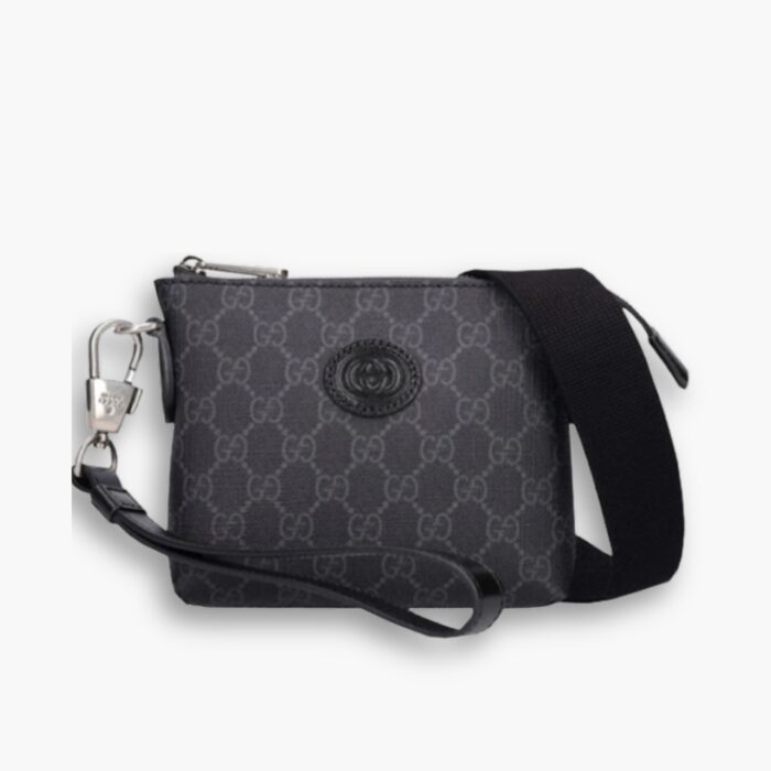 Gucci Messenger Bag With Interlocking G Black 29Cm