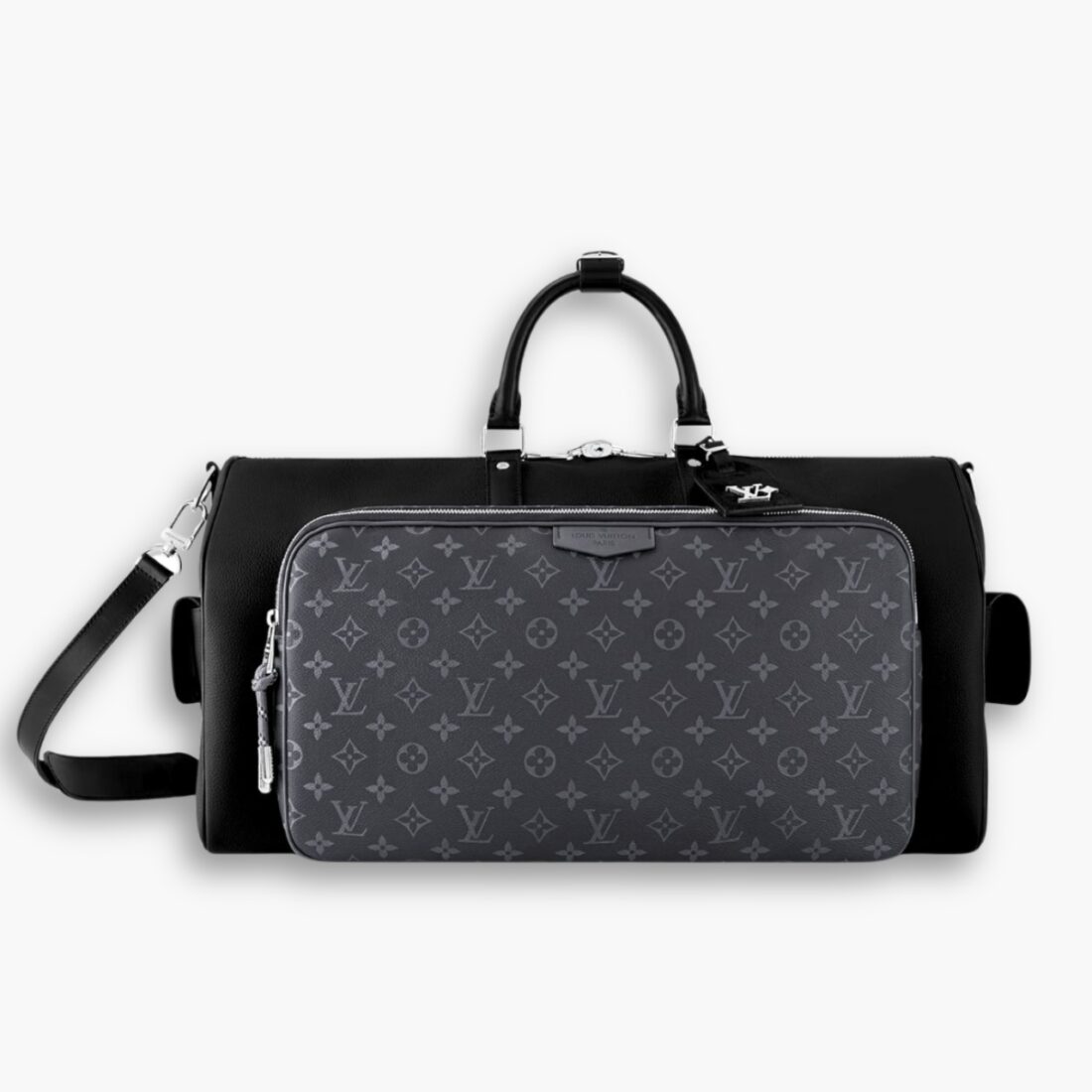 Louis Vuitton Keepall Bandoulière 50 Black And Grey 50 cm