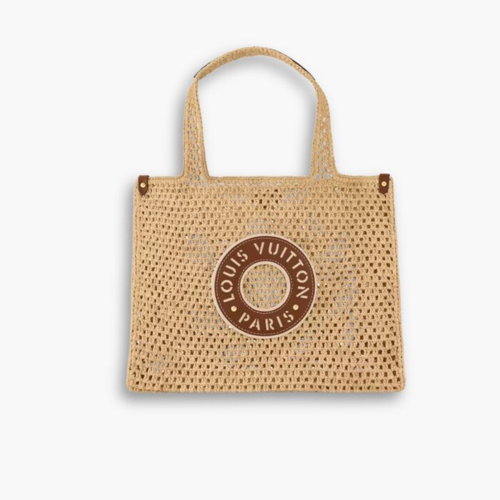 Louis Vuitton Onthego MM Natural Raffia Tan 30Cm M24723