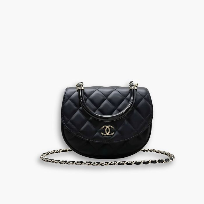 Chanel 25C Classic Clutch With Chain Black 16Cm