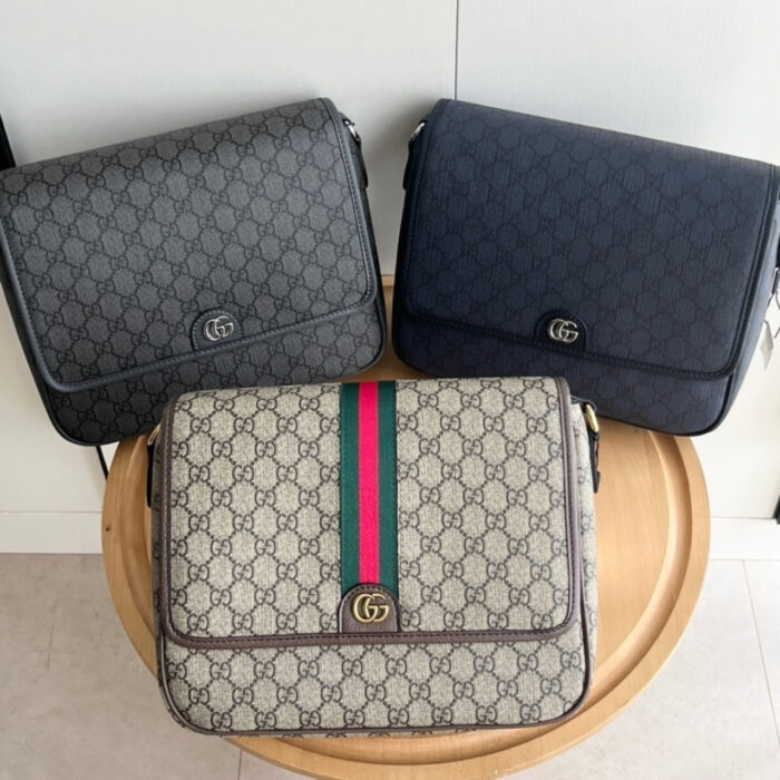 Gucci Ophidia Medium Messenger Bag Beige And Ebony 28Cm 761741 FACJQ 9741 - Image 3