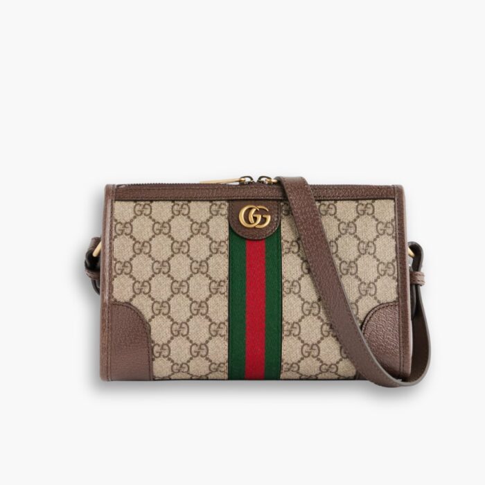 Gucci Ophidia GG Messenger Bag Beige Ebony 25cm 752581 96IWT 8745