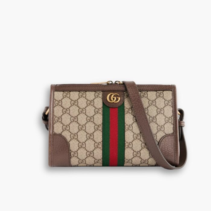 Gucci Ophidia GG Messenger Bag Beige Ebony 25cm 752581 96IWT 8745
