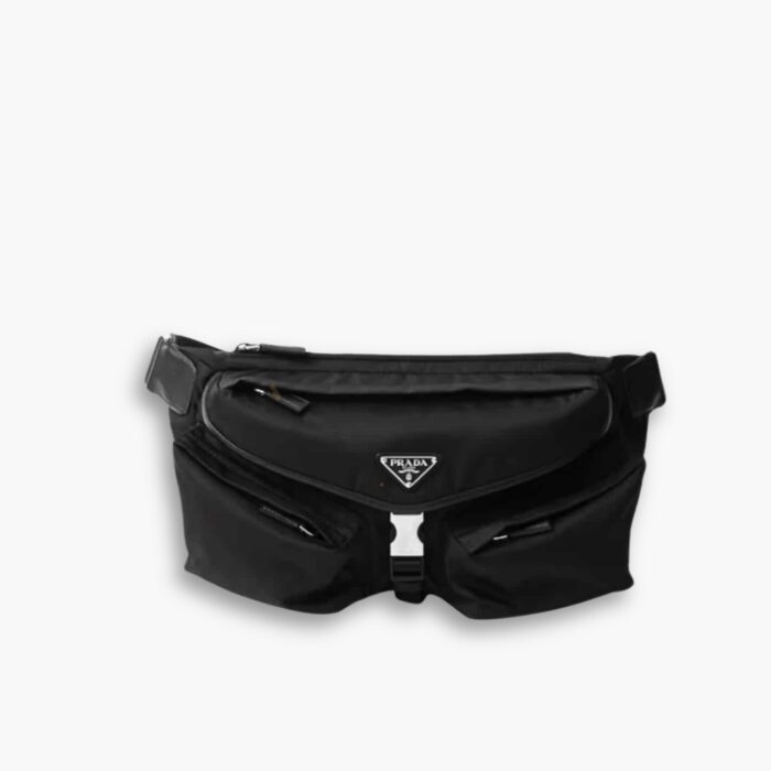 Prada Re Nylon And Leather Shoulder Bag Black 28Cm 2VH174 2DW3 F0002 V OOO