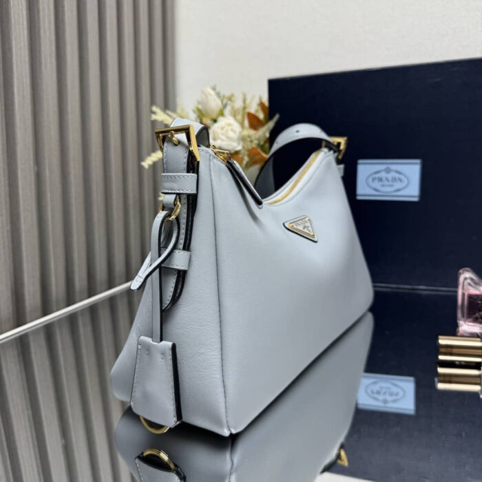 Super Vip 1:1 – Prada Aimée Medium Leather Shoulder Bag Opaline 30Cm 1BC229 2CYS F04F1 V LVM - Image 4