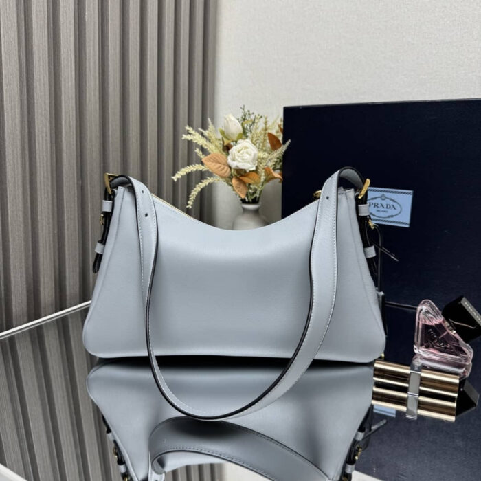 Super Vip 1:1 – Prada Aimée Medium Leather Shoulder Bag Opaline 30Cm 1BC229 2CYS F04F1 V LVM - Image 5
