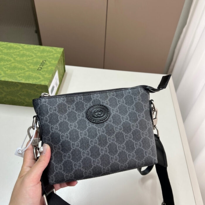 Gucci Messenger Bag With Interlocking G Black 29Cm - Image 2