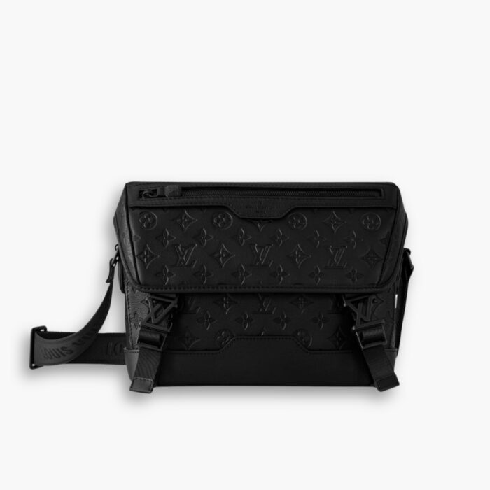 Louis Vuitton Messenger Voyager Monogram Shadow Bag Black 28 cm