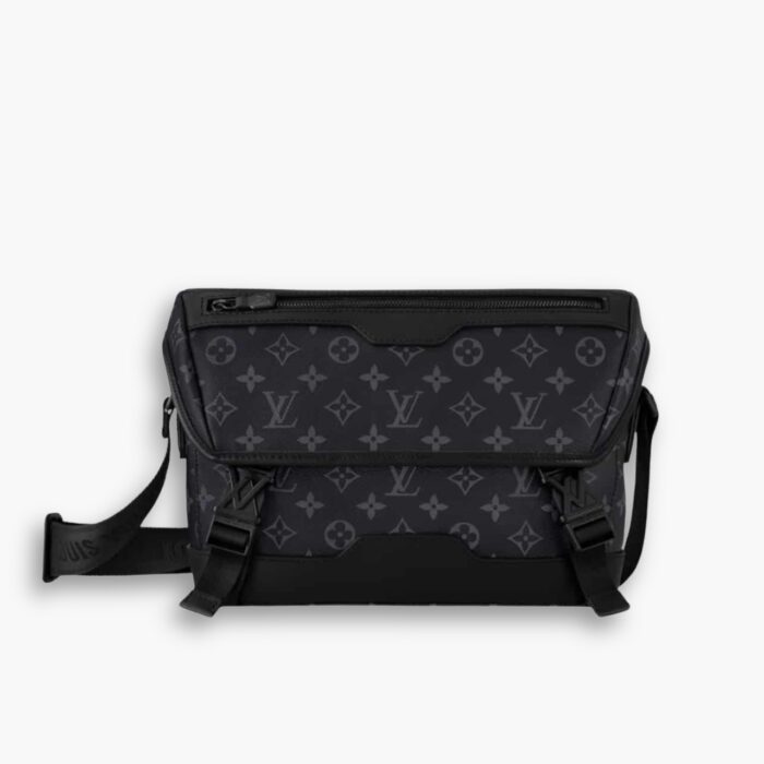 Louis Vuitton Messenger Voyager Monogram Eclipse Bag Black 28cm M12517