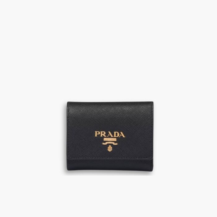 Prada Small Saffiano Wallet Black 10Cm 1MH043 ZLP F061H