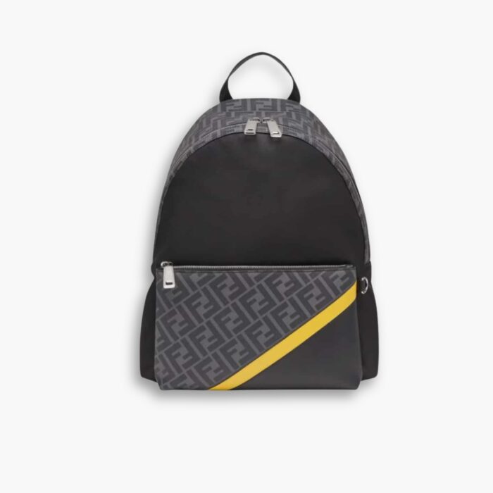 Fendi Diagonal Backpack Nylon Black 35Cm 7VZ042A9XTF17BJ