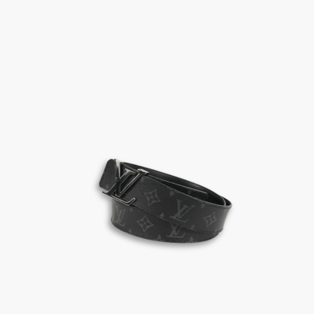 Louis Vuitton LV Initiales Reversible Belt Monogram Eclipse Silver Metal 4Cm