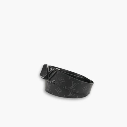 Louis Vuitton LV Initiales Reversible Belt Monogram Eclipse Silver Metal 4Cm