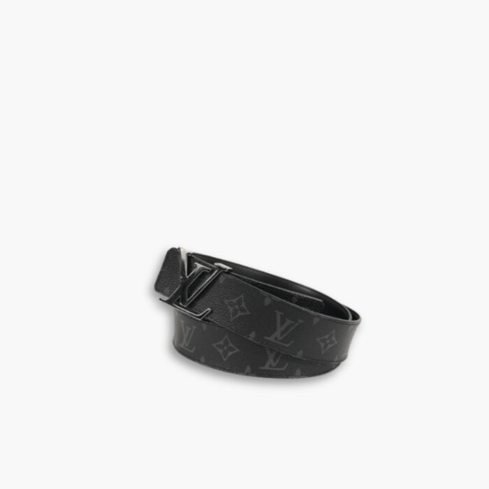 Louis Vuitton LV Initiales Reversible Belt Monogram Eclipse Silver Metal 4Cm