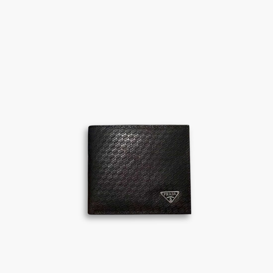 Prada Wallet With Triangle Logo Black 12 cm