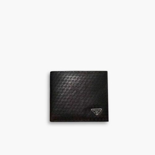 Prada Wallet With Triangle Logo Black 12cm