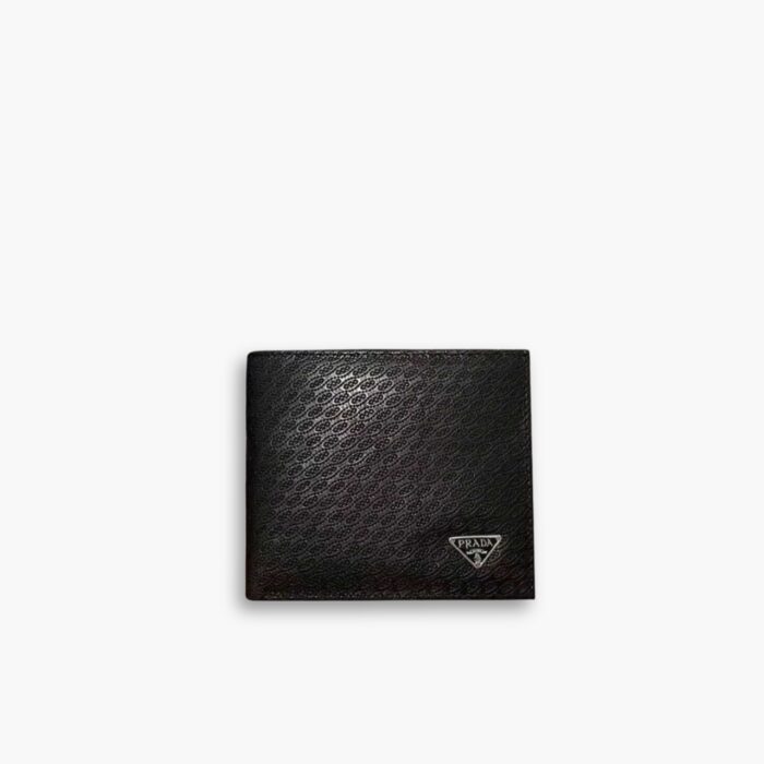 Prada Wallet With Triangle Logo Black 12 cm