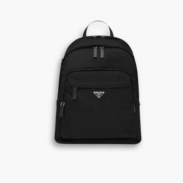 Prada Re Nylon And Saffiano Leather Backpack Black 43Cm 2VZ048 2DMG F0002