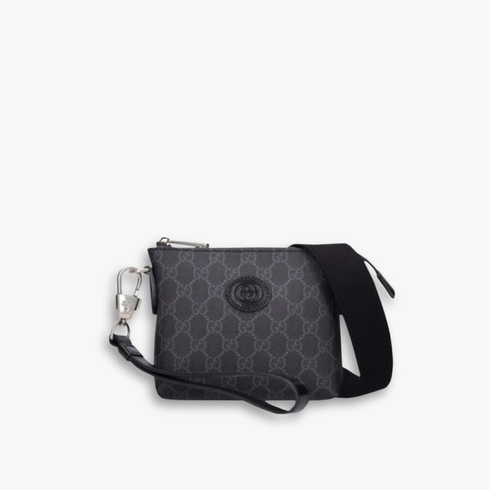 Gucci Messenger Bag With Interlocking G Black 29Cm
