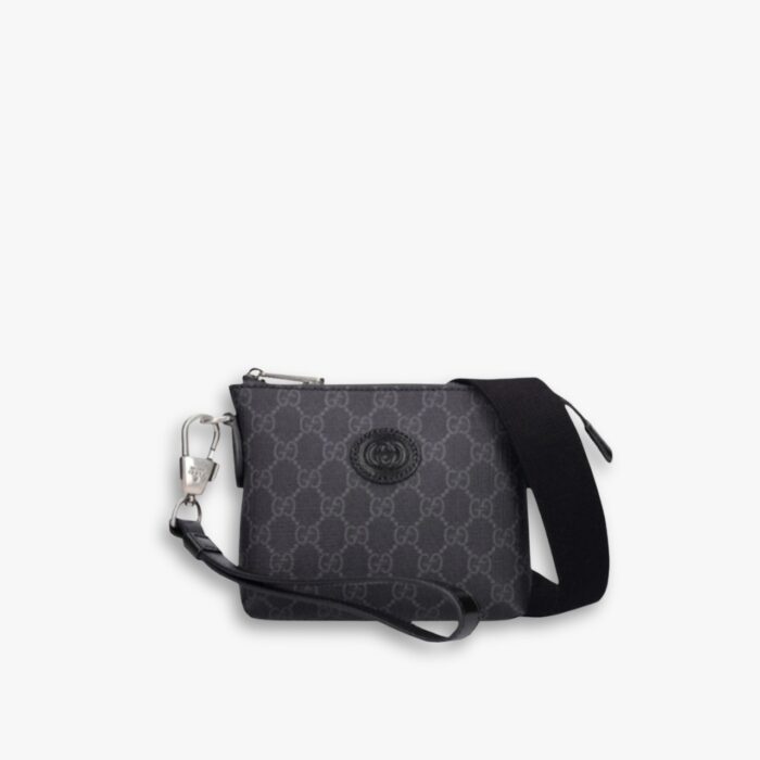 Gucci Messenger Bag With Interlocking G Black 29Cm