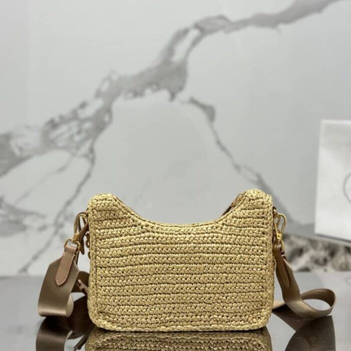 Prada Re Edition 2005 Crochet Bag Natural 22Cm - Image 4
