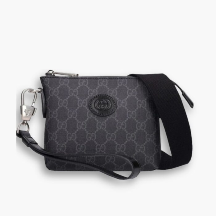 Gucci Messenger Bag With Interlocking G Black 29Cm