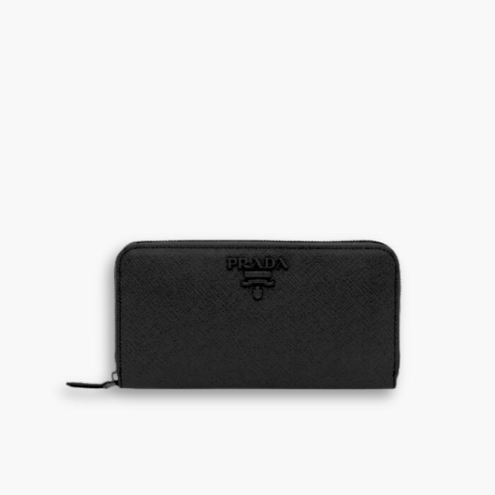 Prada Large Saffiano Wallet Full Black 19Cm 1ML506 QWA F0505