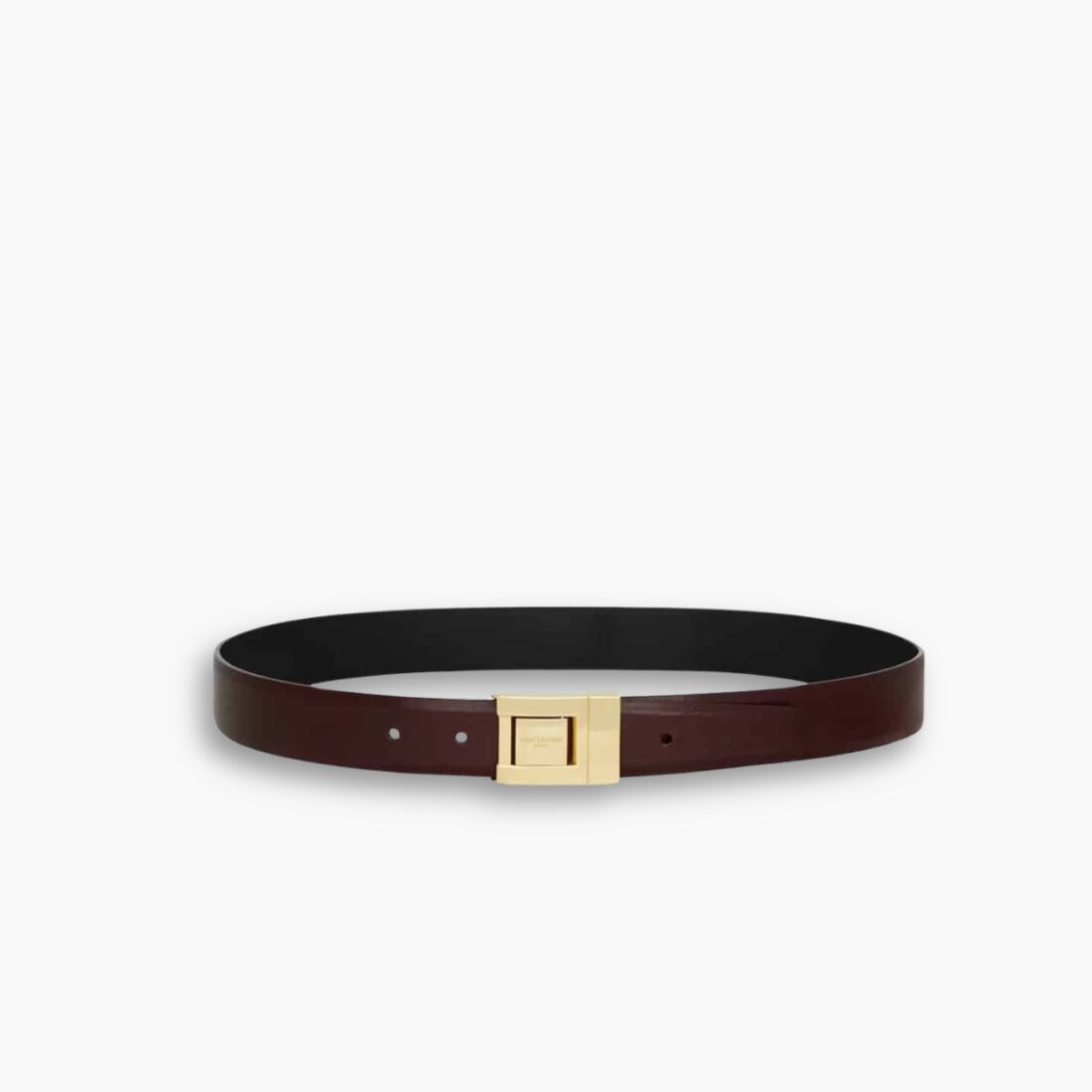 Saint Laurent La 76 Belt In Smooth Leather Hot Wine 658517AADVP6195