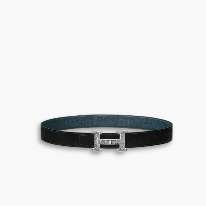 Hermes Touareg Leather Belt Black 38MM
