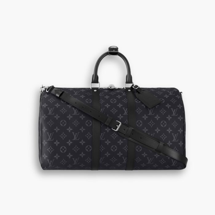 Louis Vuitton Keepall Bandouliere 55 Monogram Eclipse 55Cm M40605