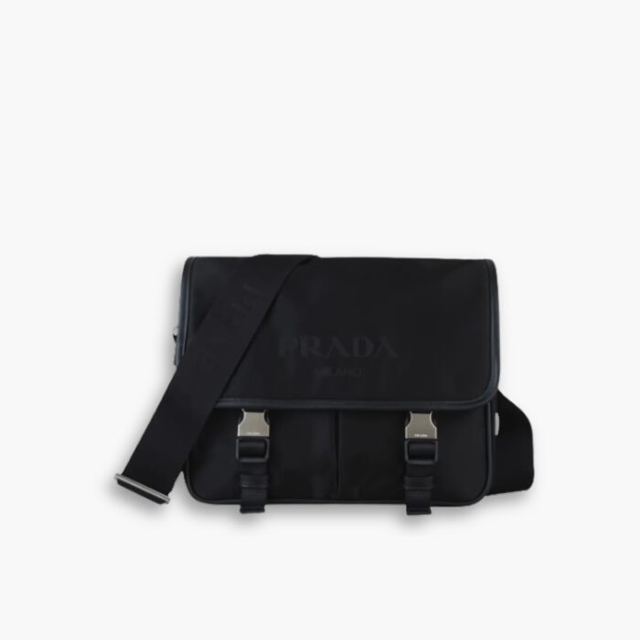Prada Nylon Messenger Bag Black 32Cm