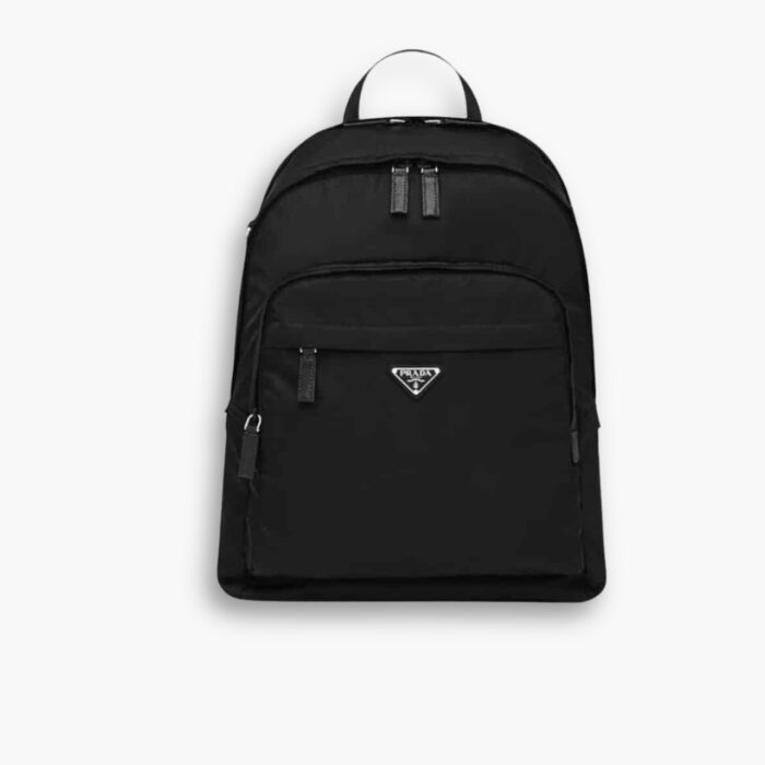 Prada Re Nylon And Saffiano Leather Backpack Black 43Cm 2VZ048 2DMG F0002