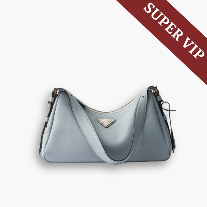 Super Vip 1:1 – Prada Aimée Medium Leather Shoulder Bag Opaline 30Cm 1BC229 2CYS F04F1 V LVM