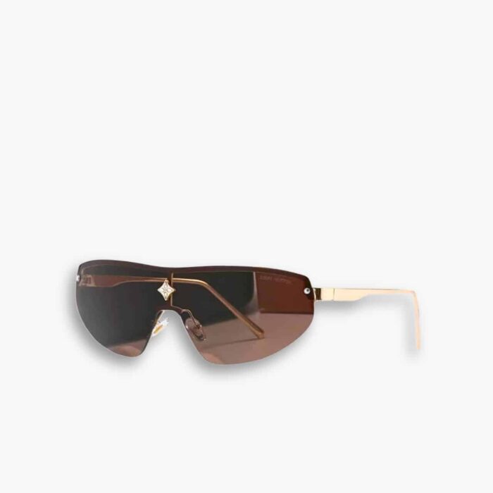 Louis Vuitton Cyclone Mask Sunglasses Brown With Gold