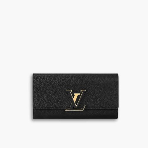 Louis Vuitton Capucines Long Wallet Black 20Cm M61248