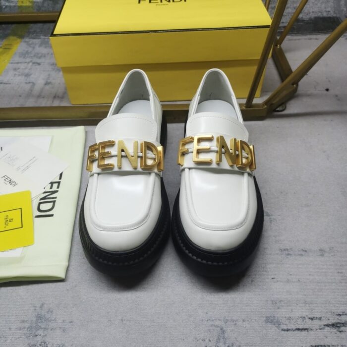 Fendi Fendigraphy White Loafers 8D838369FF1IYW - Image 2