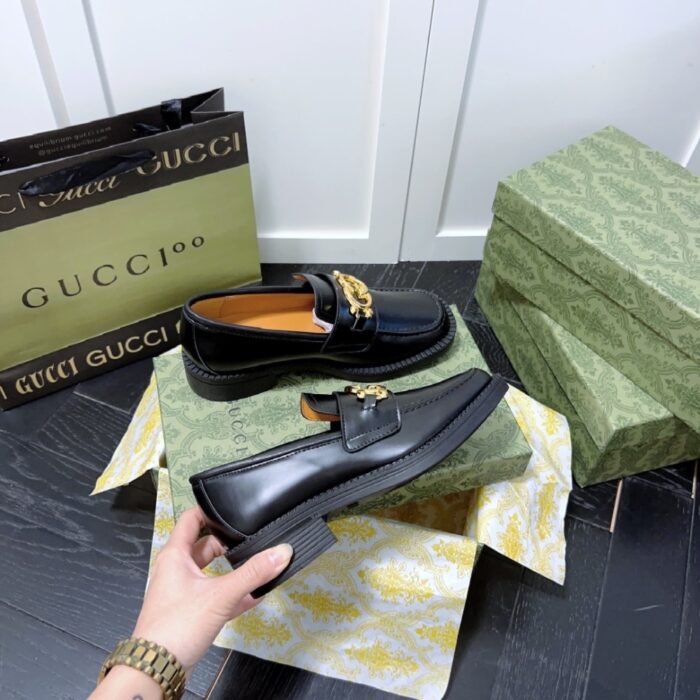 Gucci Interlocking G Loafers Black 701791 10R60 1000 - Image 4