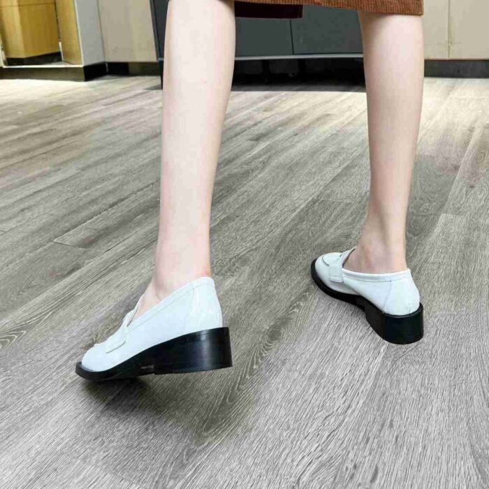 Prada Logo Plaque Loafers White 1D902M069F0009F025 - Image 4