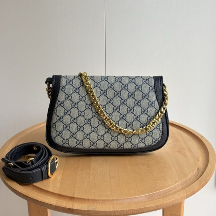 Gucci Blondie Shoulder Bag Gold Hardware Black 28Cm - Image 4