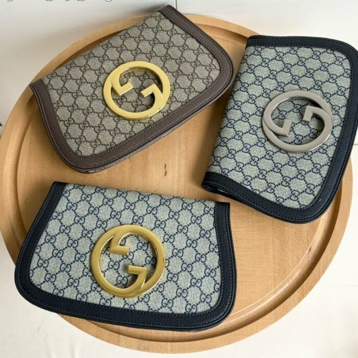 Gucci Blondie Shoulder Beige And Ebony GG Supreme Canvas ‎28Cm 699268 K9GSG 8358 - Image 3