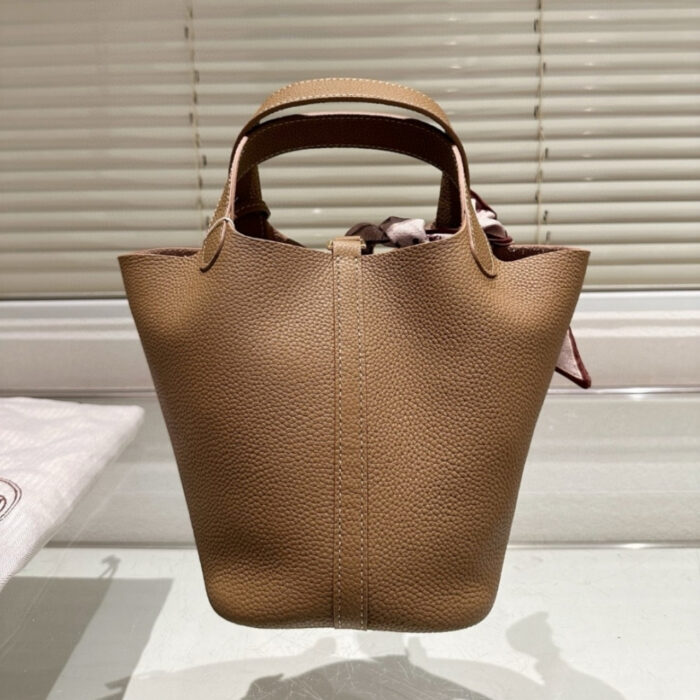 Hermes Picotin Lock 18 Bag Etoupe With Gold 18 cm - Image 3