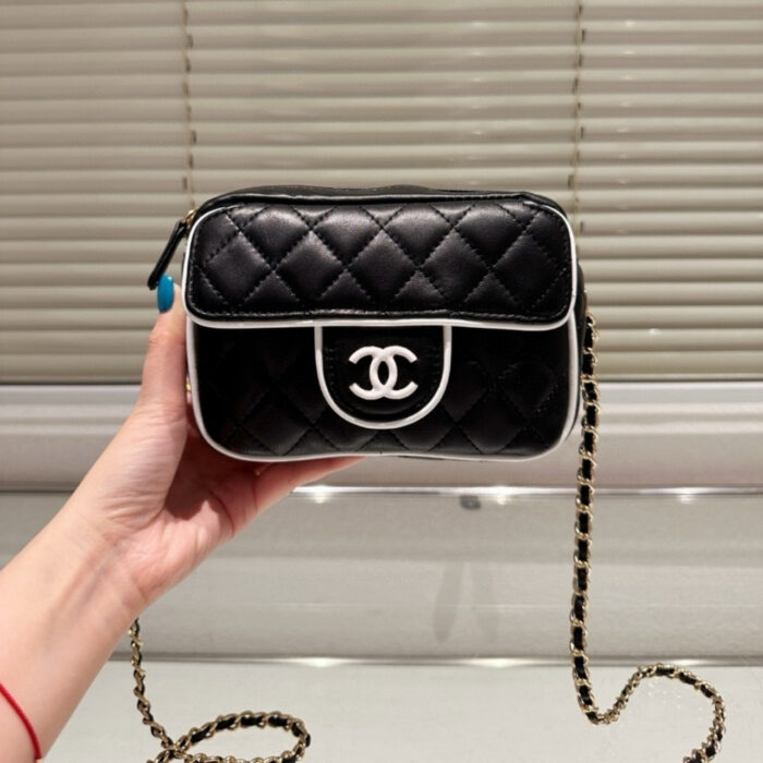 Chanel Clutch With Chain Black And White 18Cm AP4512 B19460 NAFJO - Image 2