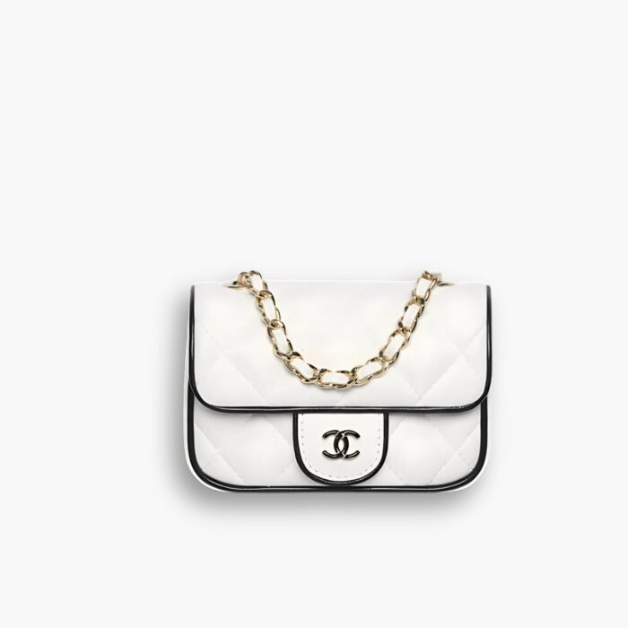 Chanel Clutch With Chain White And Black 18Cm AP4512 B19460 NAFJQ