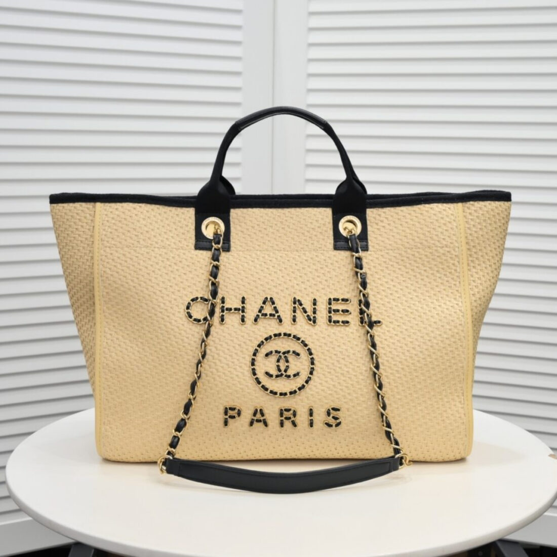 Chanel Deauville Large Shopping Tote 38cm A66941 B05086 NB586 - Image 2