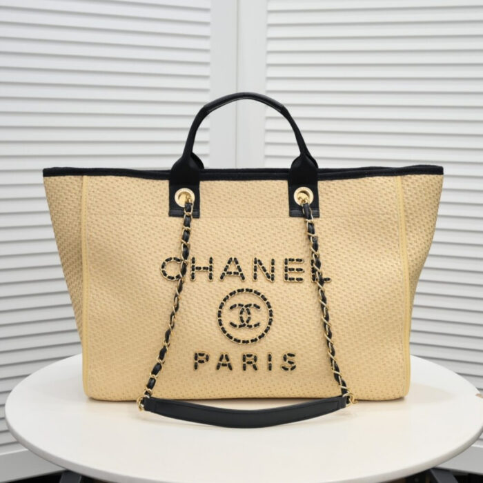 Chanel Deauville Large Shopping Tote 38cm A66941 B05086 NB586 - Image 2