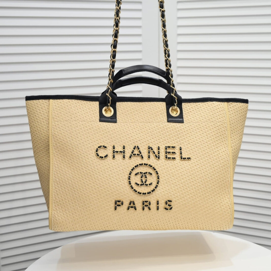 Chanel Deauville Large Shopping Tote 38cm A66941 B05086 NB586 - Image 3